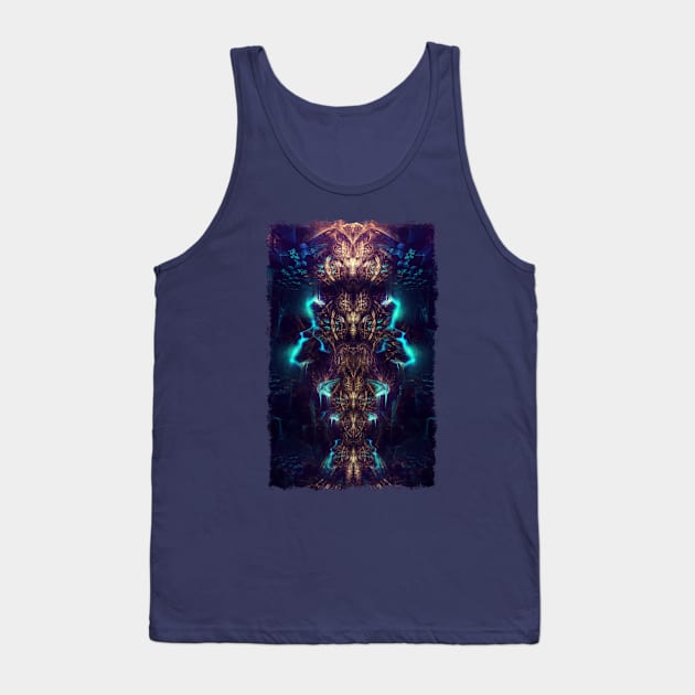 Crystal Magma- Visionary Fractal Manipulation - Manafold Art Tank Top by Manafold